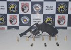 Polícia Militar prende homem por porte ilegal de arma de fogo e apreende revólver municiado em Marília