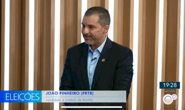João Pinheiro apresenta propostas ao vivo para Marília em entrevista à TV TEM de Bauru