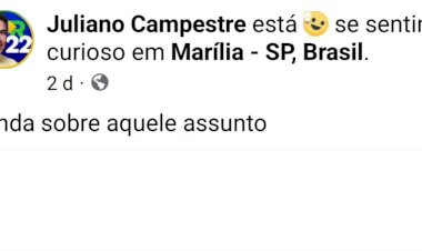 Justiça determina exclusão de postagem feita por Juliano da Campestre, vice de Mustafá, contra Garcia da Hadassa