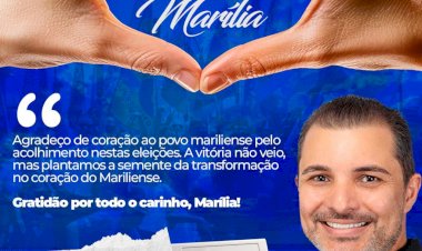 João Pinheiro Agradece Apoio do Povo Mariliense: “Plantamos a Semente da Transformação