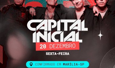 Sucesso de Vendas e Últimos Ingressos! Capital Inicial Se Apresenta Nesta Sexta no Golden Palace em Marília. Veja Setores e Como Comprar