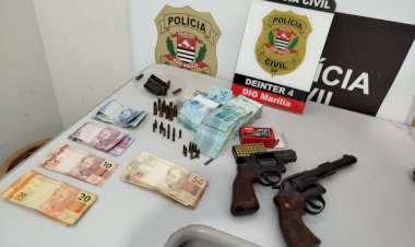 Polícia Civil prende homem com armas e R$ 30 mil em Marília