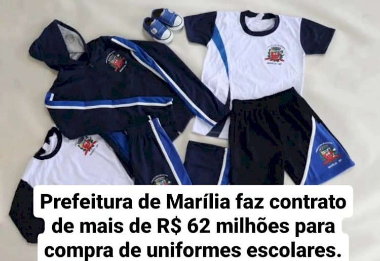 Prefeitura de Marília faz contrato de mais de R$ 62 milhões para compra de uniformes escolares