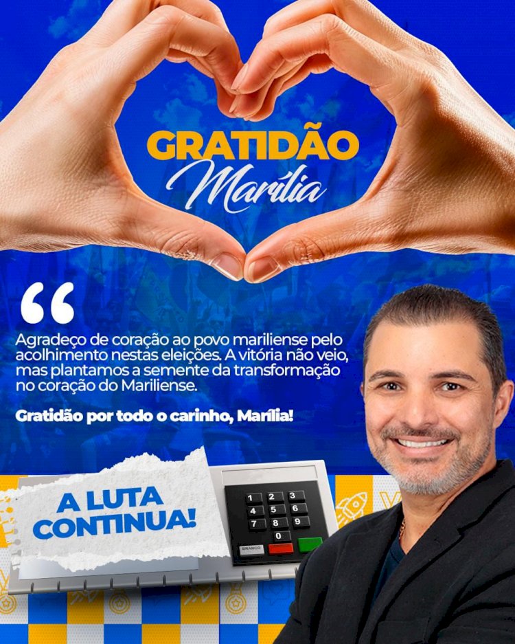 João Pinheiro Agradece Apoio do Povo Mariliense: “Plantamos a Semente da Transformação