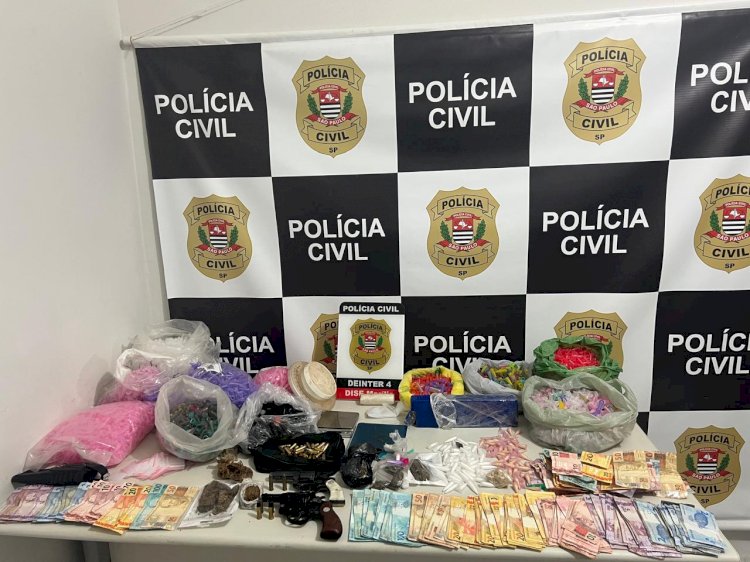 Pai e filho são presos por tráfico de drogas e posse ilegal de armas em Marília