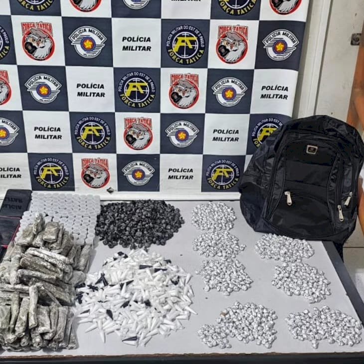 Força Tática apreende cerca de R$ 1 milhão em drogas em Marília; três são presos