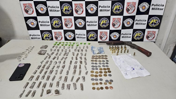 Polícia Militar prende pai e filho por tráfico e porte ilegal de arma em Marília
